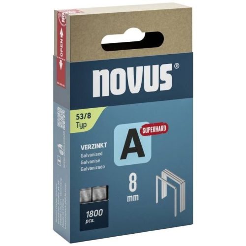 NOVUS tűzőkapocs A 53 SH szuperkemény 8 mm 1800 db