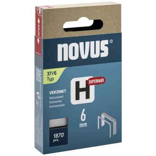 NOVUS tűzőkapocs H 37 SH szuperkemény 6 mm 1870 db
