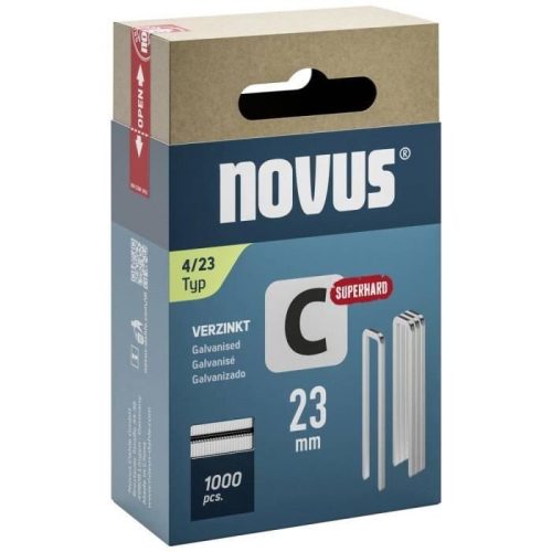 NOVUS tűzőkapocs C 4 keskeny 23 mm 1000 db