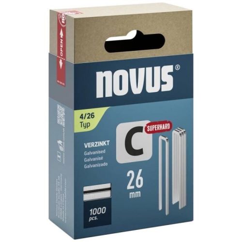 NOVUS tűzőkapocs C 4 keskeny 26 mm 1000 db