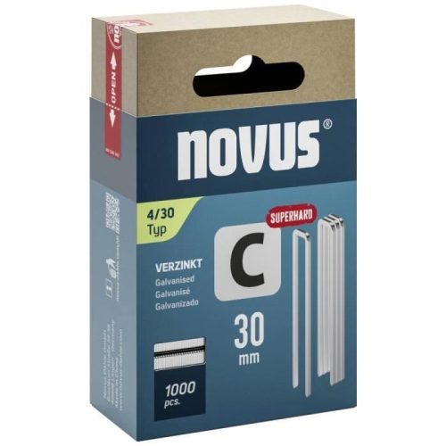 NOVUS tűzőkapocs C 4 keskeny 30 mm 1000 db