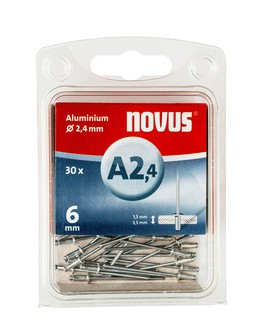 Novus popszegecsek alumínium A2.4 6 mm 1.5-3.5 30 db