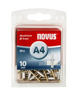 Novus popszegecsek alumínium A4  10 mm 5.0-6.5 30 db