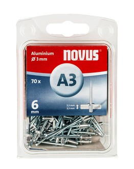 Novus popszegecsek alumínium A3 6 mm 2.5-3.5 70 db