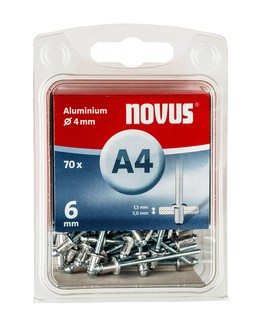 Novus popszegecsek alumínium A4 6 mm 1.5-3.0 70 db