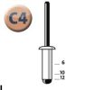 Novus popszegecsek réz C4 12 mm 6.0-8.5 20 db