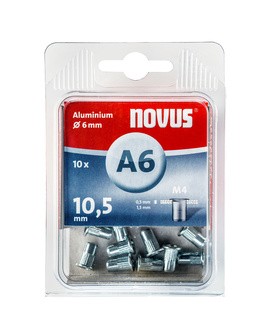Novus popszegecs-anya M4 A6 x 10.5 alu 0.5-1.5 10DB