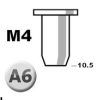 Novus popszegecs-anya M4 A6 x 10.5 alu 0.5-1.5 10DB