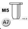 Novus popszegecs-anya M5 A7 x 11.5 alu 1.0-2.0 10DB