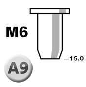 Novus popszegecs-anya M6 A9 x 15.0 alu 1.5-2.5 10DB