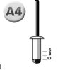 Novus popszegecsek alumínium A4 12mm 6.5-8.5 70 db