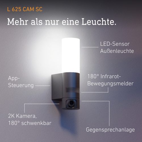 Steinel szenzorlámpa L 625 CAM SC antracit